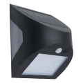 Luminaria solar de pared con sensor LED/3W/3,7V 3000/4000K 1200 mAh IP54 negra