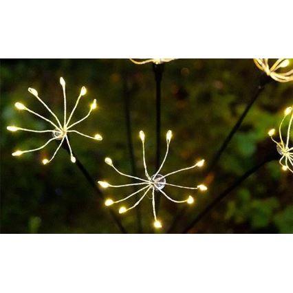 Luminaria solar decorativa LED con sensor LED/1,2V 3000K 73 cm 600 mAh IP44