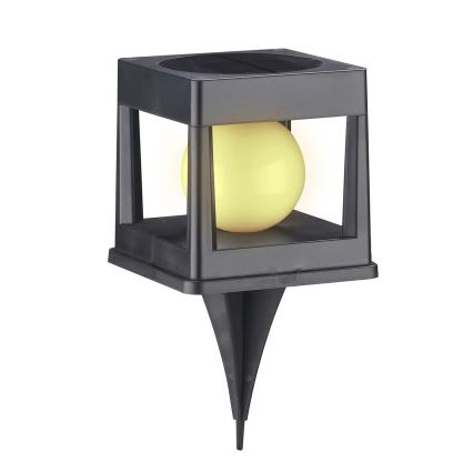 Luminaria solar LED CUBO LED/3,7V 1200 mAh IP44 negra