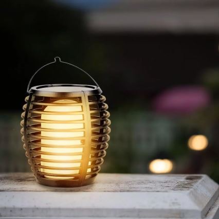 Luminaria solar LED FLAME 4 en 1 LED/0,45W/3,7V IP44 500 mAh