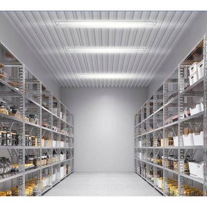 Luminaria técnica fluorescente LED T8 2xG13/20W/230V 6500K 120 cm IP65 blanca