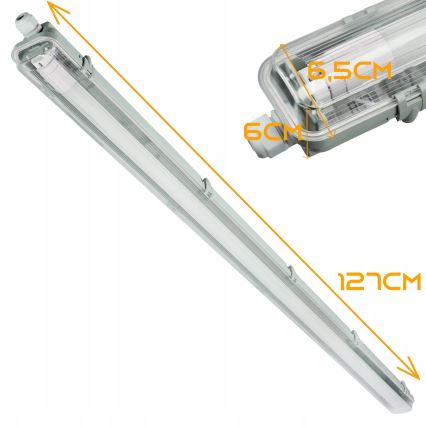Luminaria técnica LED para tubo T8 1x G13/20W/230V 4000K 120 cm IP65 blanca