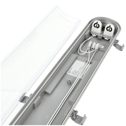 Luminaria técnica LED para tubos T8, 2x G13 / 18 W / 230 V / 6500 K / IP65 / 127 cm