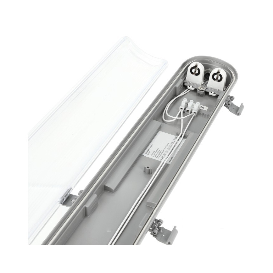 Luminaria técnica LED para tubos T8, 2x G13 / 18 W / 230 V / 6500 K / IP65 / 127 cm