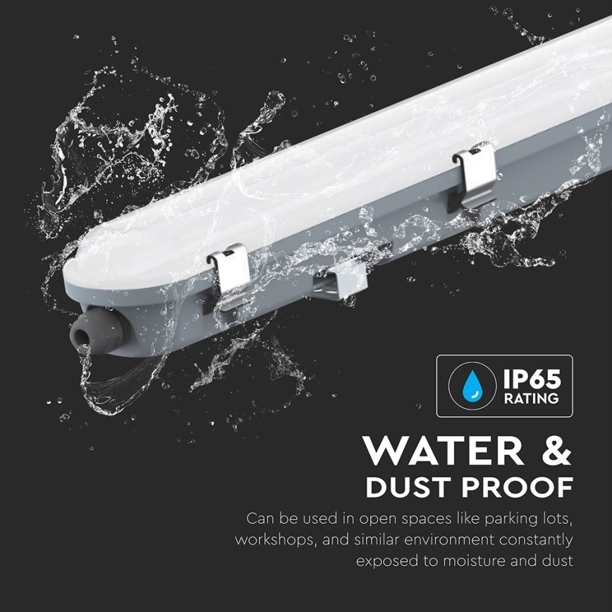 Luminaria LED tubular técnica con sensor de movimiento y crepuscular LED/36W/230V 4000K IP65 120 cm
