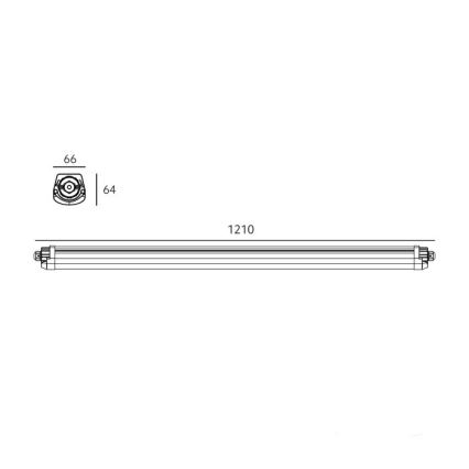 Luminaria técnica LED tipo fluorescente LUMEXO LED/36W/230V 4000K IP65 121 cm