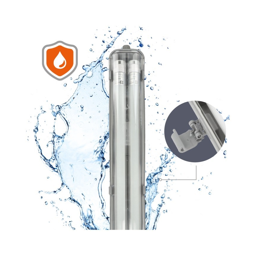 Luminaria técnica LED tipo fluorescente T8 2xG13/18W/230V 4000K IP65 127 cm