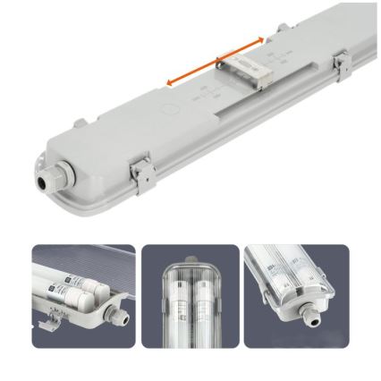 Luminaria técnica LED tipo fluorescente T8 2xG13/18W/230V 4000K IP65 127 cm