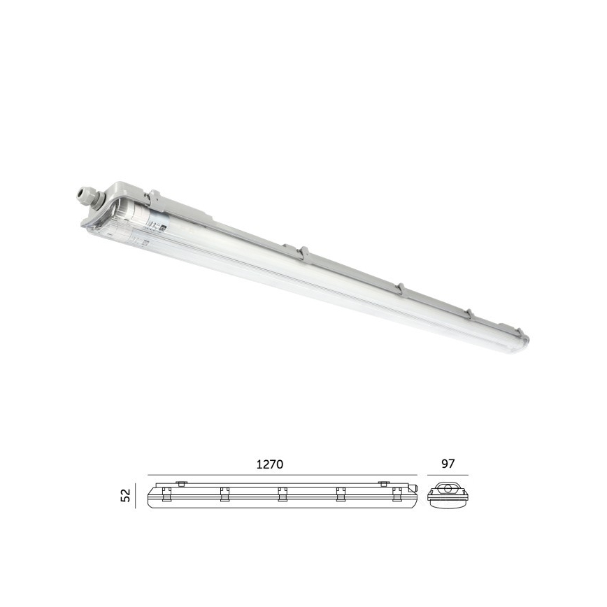 Luminaria técnica LED tipo fluorescente T8 2xG13/18W/230V 4000K IP65 127 cm