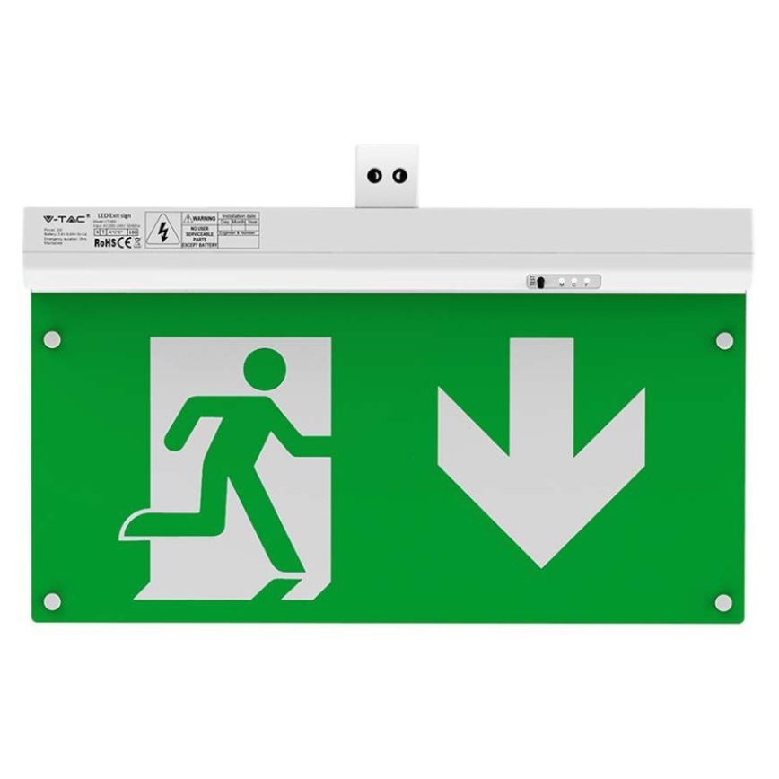 Luz de emergencia LED EMERGENCY EXIT LED/2,5W/230V 4en1 6000K