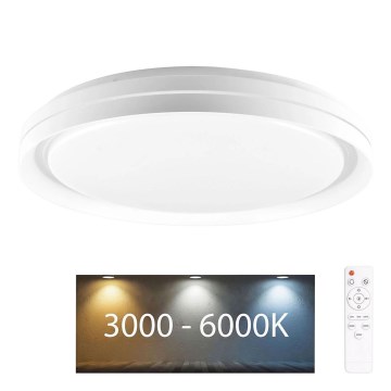 Luz de techo LED regulable para baño ELIZA LED/72W/230V diá. 48,5 cm 3000-6000K IP44 + control remoto