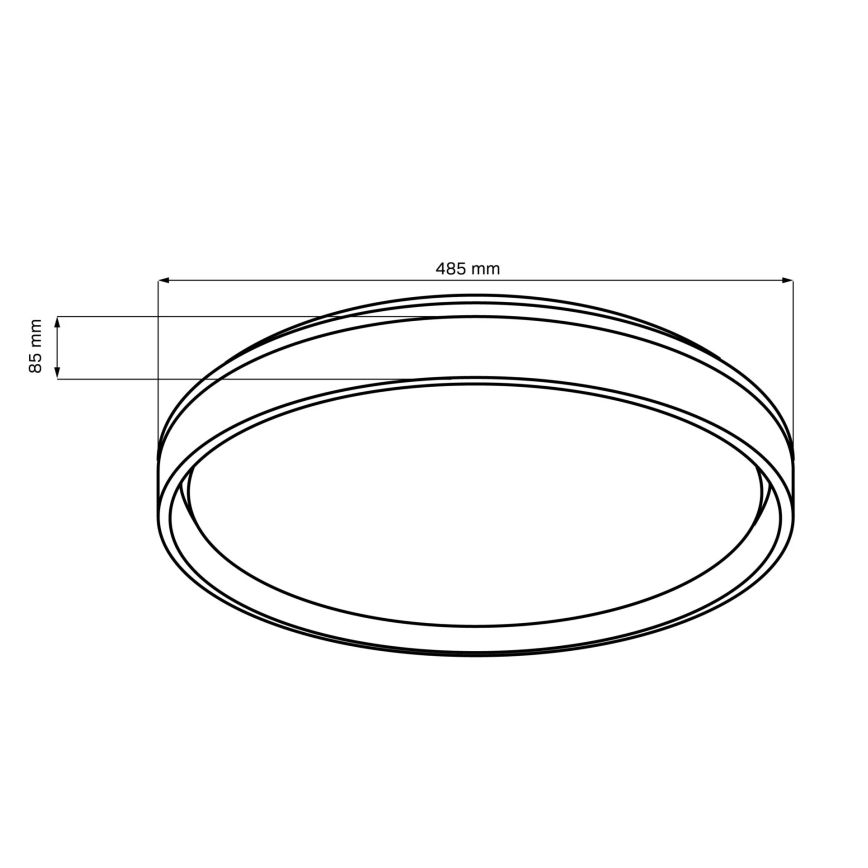 Luz de techo LED regulable para baño ELIZA LED/72W/230V diá. 48,5 cm 3000-6000K IP44 + control remoto