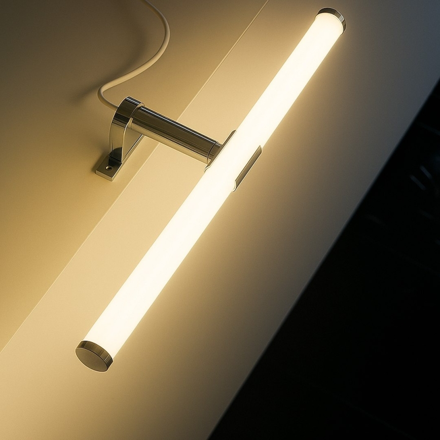 Luz LED 2 en 1 para espejo de baño APA LED/6W/230V 40 cm IP44 cromo brillante