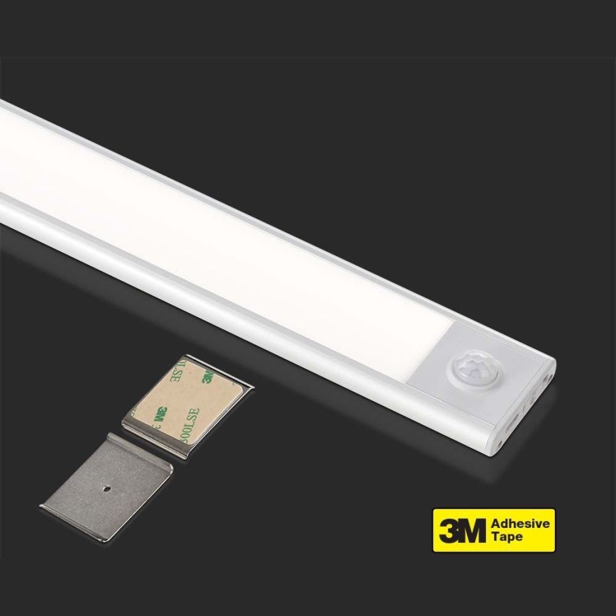 Lámpara LED para debajo del mueble con sensor LED/2,5W/5V 3000 mAh 3000K