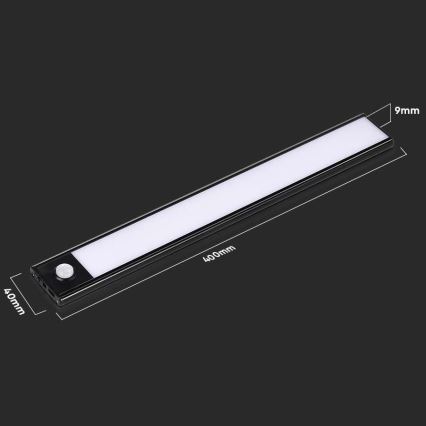 Lámpara LED para debajo del mueble con sensor LED/2W/5V 2200 mAh 3000K