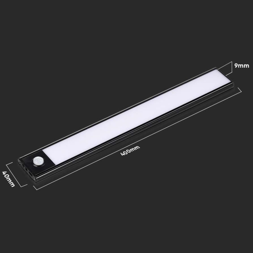 Lámpara LED para debajo del mueble con sensor LED/2W/5V 2200 mAh 3000K