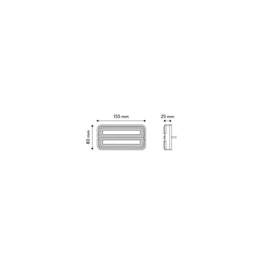 Luz LED combinada con intermitente dinámico LED/12-24V IP65