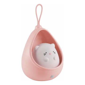 Luz LED de orientación infantil con sensor KITTY LED/0,5W/5V USB rosa