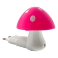 Luz LED nocturna infantil con sensor crepuscular LED/0,5W/230V seta