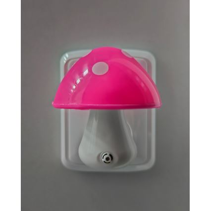 Luz LED nocturna infantil con sensor crepuscular LED/0,5W/230V seta