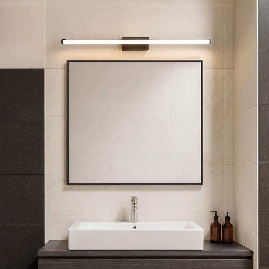 Luz LED para espejo de baño MIRORE LED/8W/230V 40 cm IP44 negra