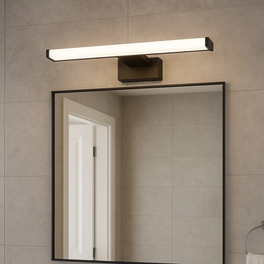 Luz LED para espejo de baño MIRORE LED/8W/230V 40 cm IP44 negra