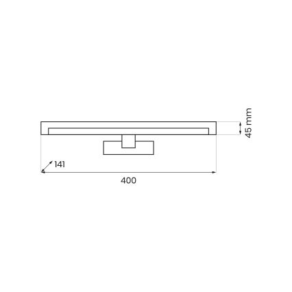 Luz LED para espejo de baño MIRORE LED/8W/230V 40 cm IP44 negra