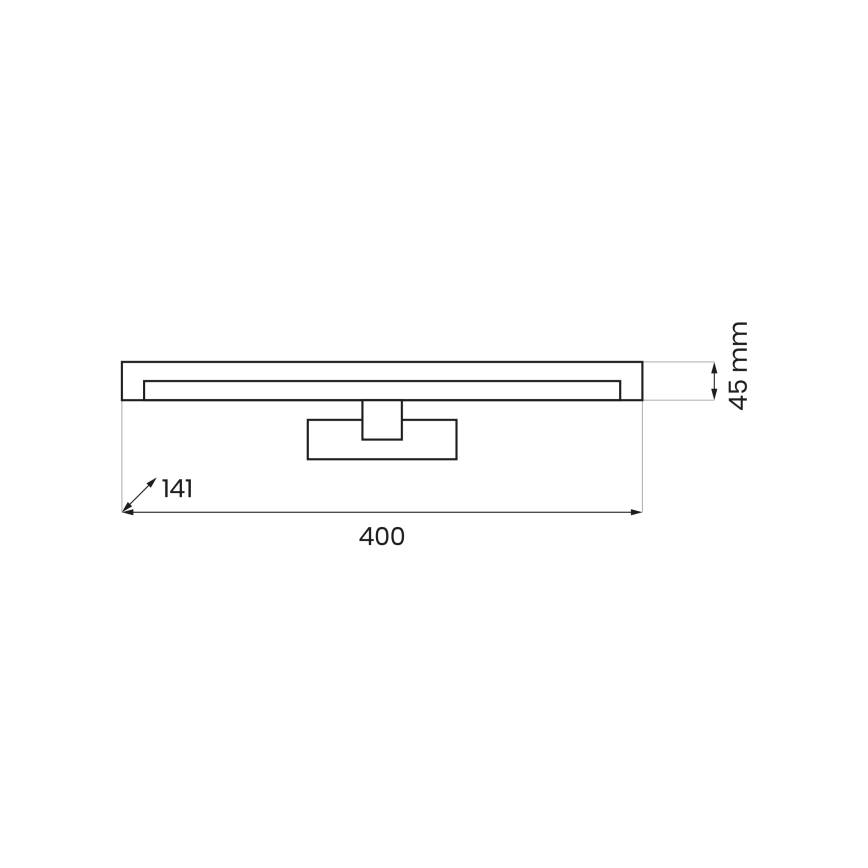 Luz LED para espejo de baño MIRORE LED/8W/230V 40 cm IP44 negra