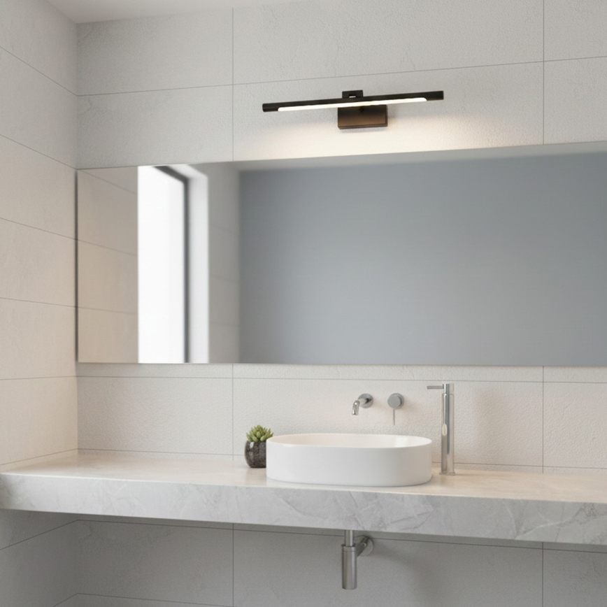 Luz LED para espejo de baño MIRROR LED/6W/230V 4000K IP44 40 cm negro