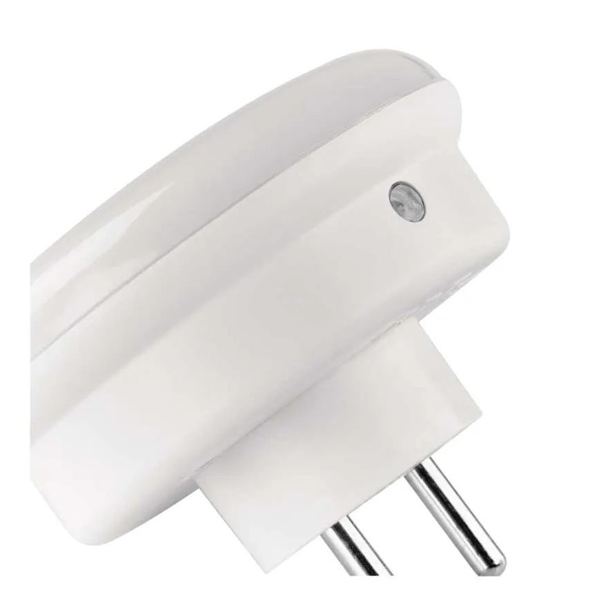 Luz nocturna LED con sensor y toma de corriente LED/0,3W/230V