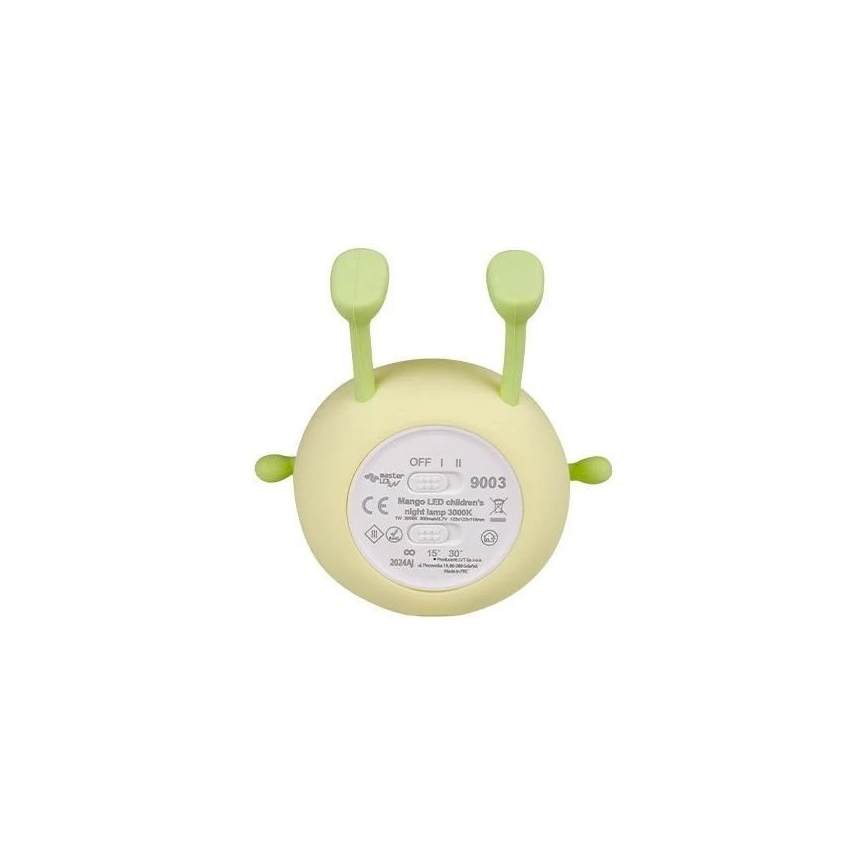 Luz nocturna LED recargable y regulable para niños LED/1W/5V 3000K 800 mAh mango