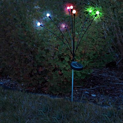 Luz solar LED RGB FIORINI 8xLED/1,2V 600 mAh IP44 negro