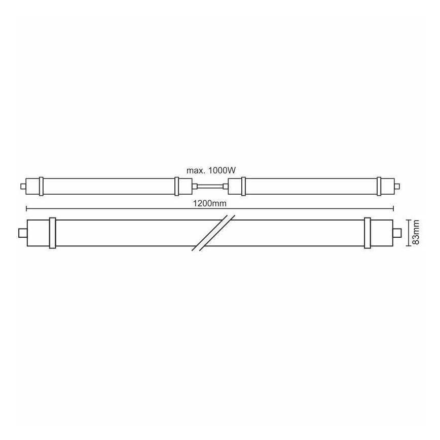 Luminaria técnica LED con sensor LED/40W/180-265V IP65 4000K