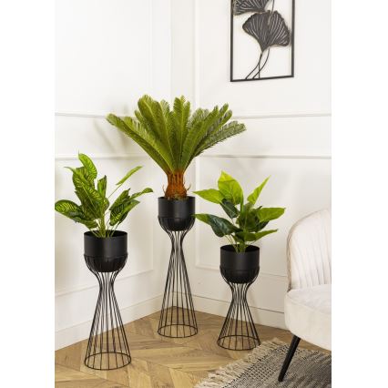 Maceta de metal LOFT 68x20 cm negro
