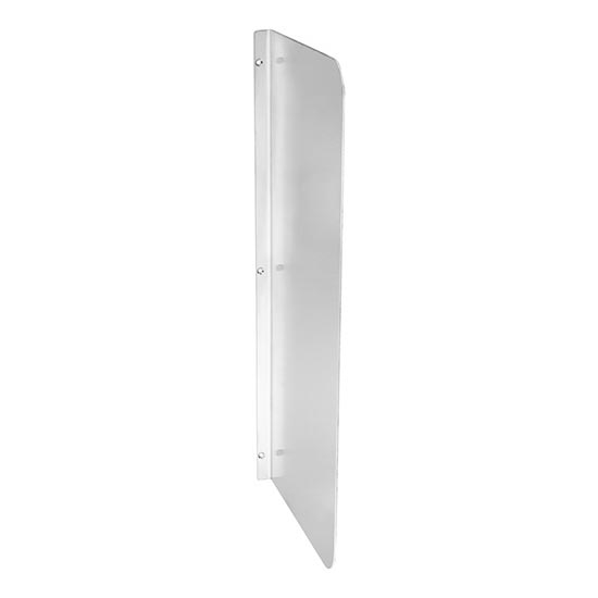 Mampara separadora para urinarios 3x80 cm, acero inoxidable/plateado