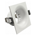 Marco para luminaria empotrada GU10 8,6x8,6 cm blanco