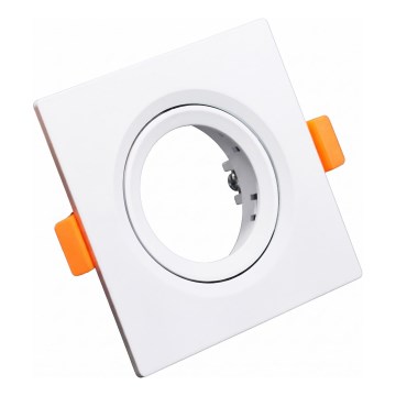 Marco para luminaria empotrada GU10 9x9 cm, blanco