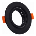 Marco para luminaria empotrada GU10, diámetro 9 cm, color negro