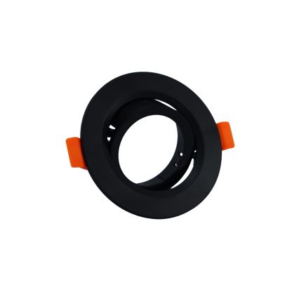 Marco para luminaria empotrada GU10, diámetro 9 cm, color negro