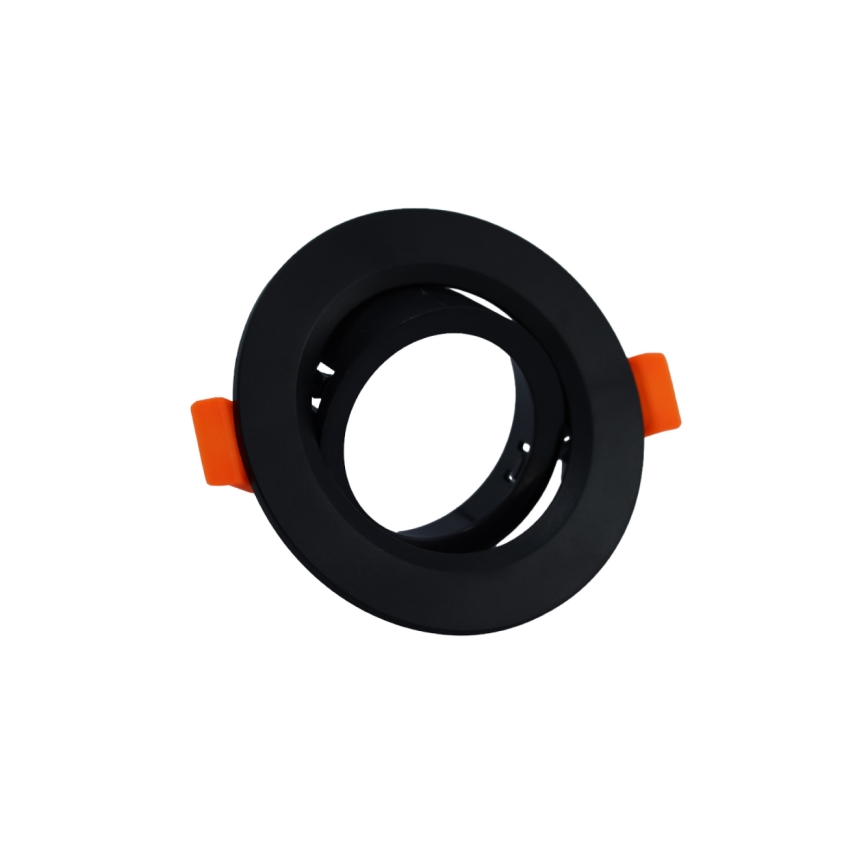 Marco para luminaria empotrada GU10, diámetro 9 cm, color negro
