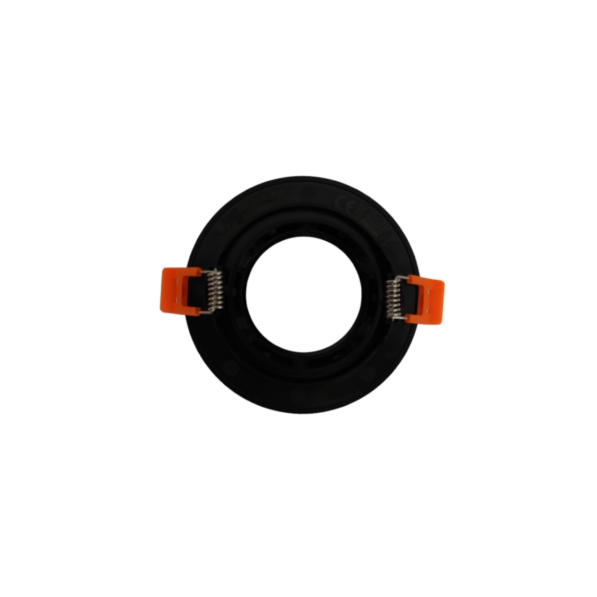 Marco para luminaria empotrada GU10, diámetro 9 cm, color negro