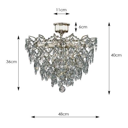 Markslöjd 100510 - Lámpara de techo de cristal ROSENDAL 4xE14/40W/230V