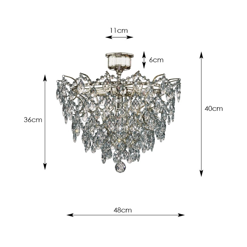 Markslöjd 100510 - Lámpara de techo de cristal ROSENDAL 4xE14/40W/230V