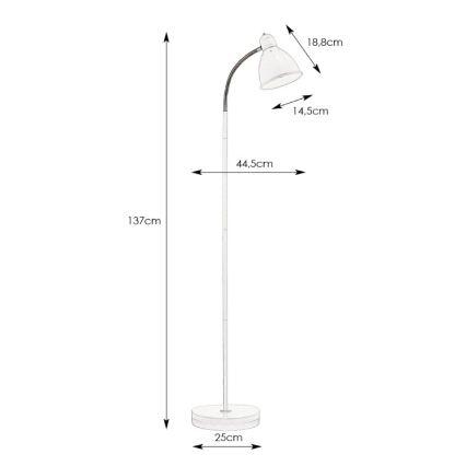 Markslöjd 104841 - Lámpara de pie NITTA 1xE27/60W/230V