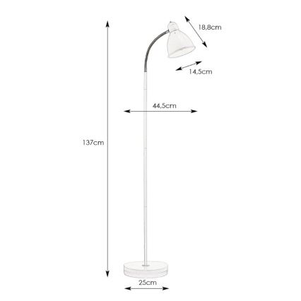 Markslöjd 104842 - Lámpara de pie NITTA 1xE27/60W/230V