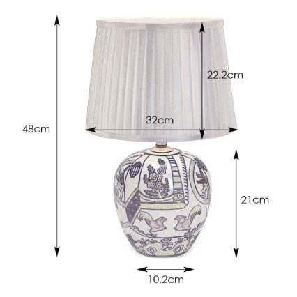 Markslöjd 105000 - Lámpara de mesa GÖTEBORG 1xE27/60W/230V