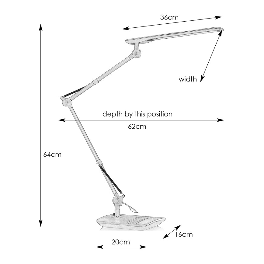 Markslöjd 105683 - LED Lámpara de mesa STUDY LED/5W/230V