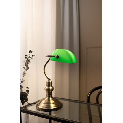 Markslöjd 105931 - Lámpara de mesa BANKERS 1xE14/40W/230V