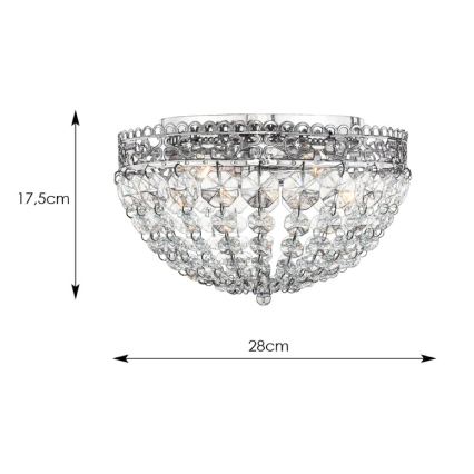 Markslöjd 106062 - Aplique de cristal SAXHOLM 2xE14/40W/230V