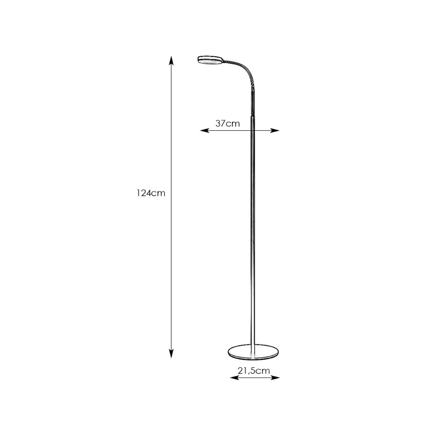 Markslöjd 106465 - Lámpara LED de pie FLEX LED/5W/230V
